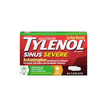 Tylenol Sinus + Headache Cold and Sinus Relief 325 mg - 5 mg Strength Tablet, 24PK 50580059801